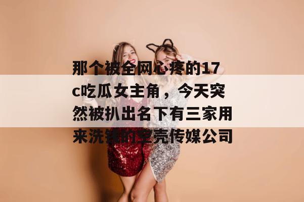 那个被全网心疼的17c吃瓜女主角,今天突然被扒出名下有三家用来洗钱的空壳传媒公司